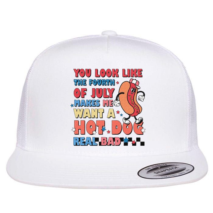 Retro You Look Like The Fourth of July 4th of July Flatbill Hat