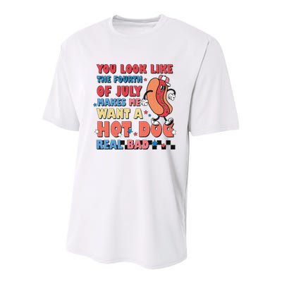 Retro You Look Like The Fourth of July 4th of July Youth Performance Sprint T-Shirt