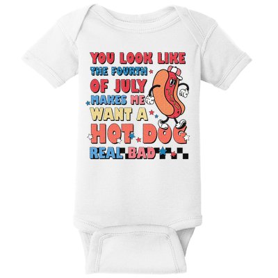 Retro You Look Like The Fourth of July 4th of July Baby Bodysuit