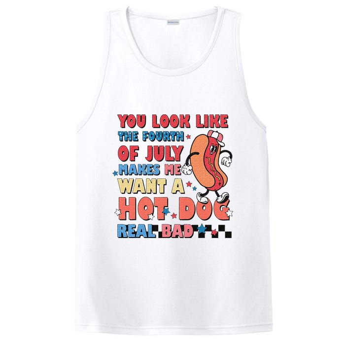 Retro You Look Like The Fourth of July 4th of July PosiCharge Competitor Tank