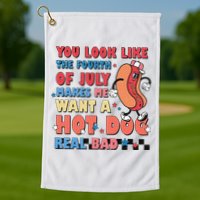 Retro You Look Like The Fourth of July 4th of July Golf Towel