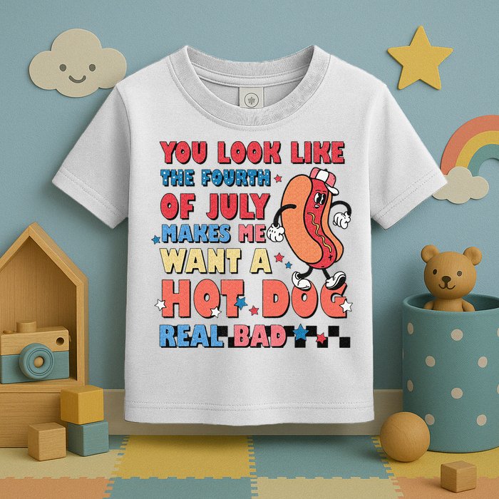 Retro You Look Like The Fourth of July 4th of July Toddler T-Shirt