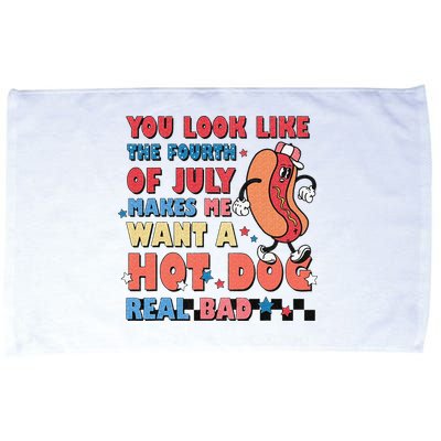 Retro You Look Like The Fourth of July 4th of July Microfiber Hand Towel