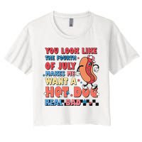 Retro You Look Like The Fourth of July 4th of July Crop Top