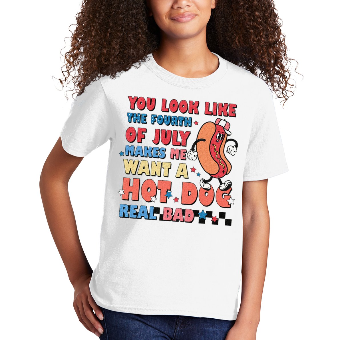 Retro You Look Like The Fourth of July 4th of July Kids T-Shirt