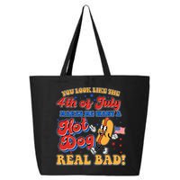 Retro You Look Like The 4th Of July Makes Me Want A Hot Dog Real Bad 25L Jumbo Tote