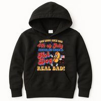 Retro You Look Like The 4th Of July Makes Me Want A Hot Dog Real Bad Kids Hoodie