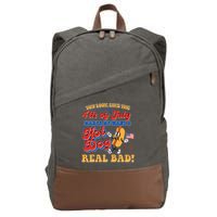 Retro You Look Like The 4th Of July Makes Me Want A Hot Dog Real Bad Cotton Canvas Backpack