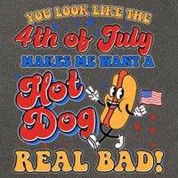 Retro You Look Like The 4th Of July Makes Me Want A Hot Dog Real Bad Cotton Canvas Backpack