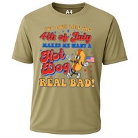 Retro You Look Like The 4th Of July Makes Me Want A Hot Dog Real Bad Performance Shirt
