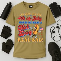 Retro You Look Like The 4th Of July Makes Me Want A Hot Dog Real Bad Performance Shirt