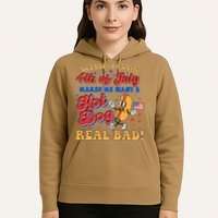 Retro You Look Like The 4th Of July Makes Me Want A Hot Dog Real Bad Hoodie