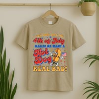 Retro You Look Like The 4th Of July Makes Me Want A Hot Dog Real Bad T-Shirt