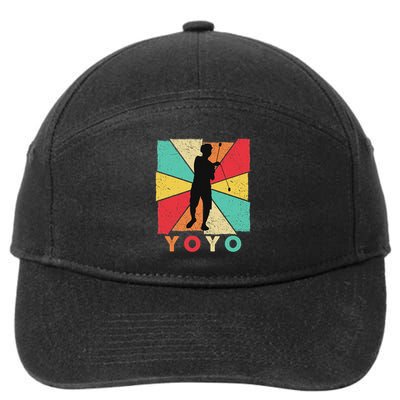 Retro Yoyo Lover Yoyo Toy Game Pastime Gift Yoyo 7-Panel Snapback Hat
