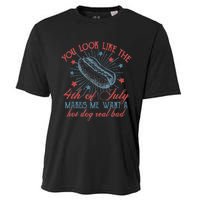 Retro You Look Like The 4th Of July Makes Me Want A Hot Dog Cooling Performance Crew T-Shirt