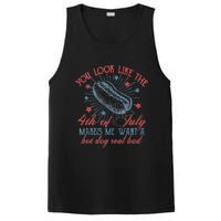 Retro You Look Like The 4th Of July Makes Me Want A Hot Dog PosiCharge Competitor Tank