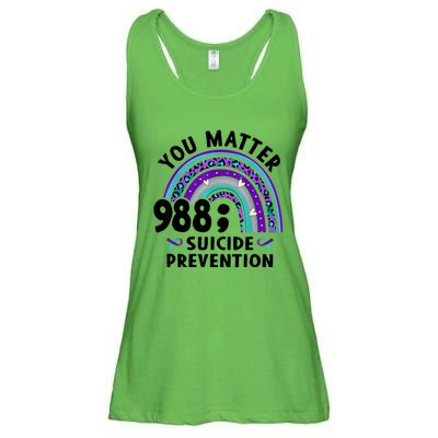 Rainbow You Matter 988 Suicide Prevention Awareness Ribbon Ladies Essential Flowy Tank