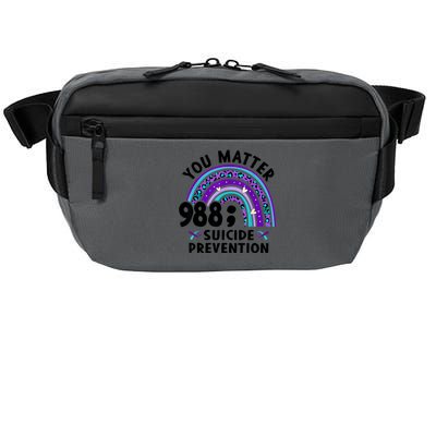 Rainbow You Matter 988 Suicide Prevention Awareness Ribbon Crossbody Pack