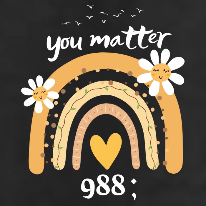 Rainbow You Matter 988 Suicide Prevention Awareness Ribbon Gift Cool Comfort Performance Bucket Hat