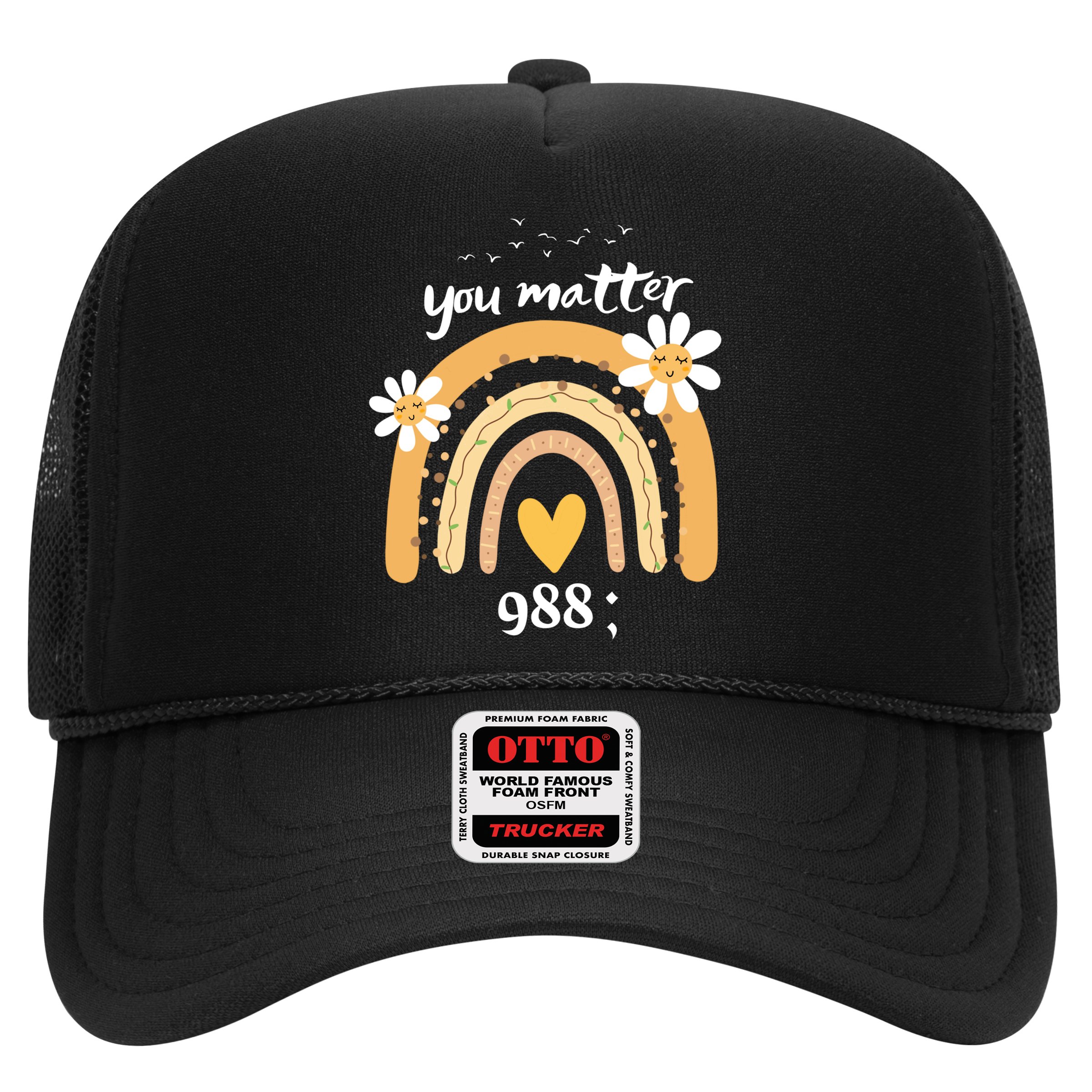 Rainbow You Matter 988 Suicide Prevention Awareness Ribbon Gift Hat