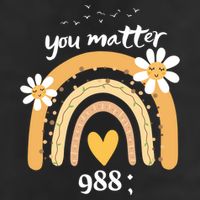 Rainbow You Matter 988 Suicide Prevention Awareness Ribbon Gift Hat