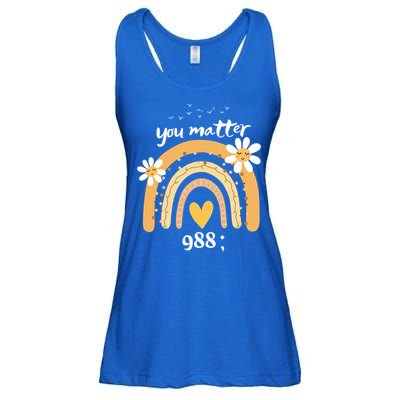 Rainbow You Matter 988 Suicide Prevention Awareness Ribbon Gift Ladies Essential Flowy Tank
