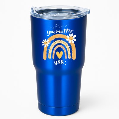 Rainbow You Matter 988 Suicide Prevention Awareness Ribbon Gift Tumbler