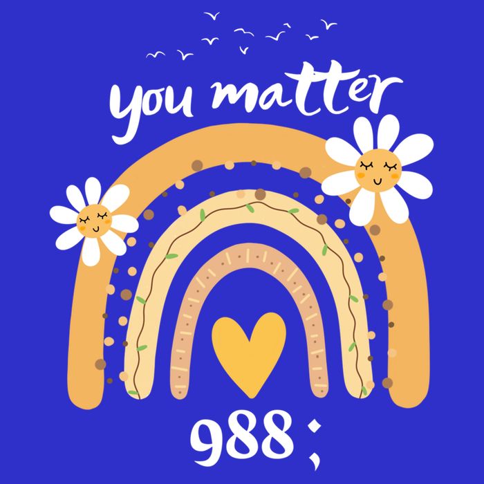 Rainbow You Matter 988 Suicide Prevention Awareness Ribbon Gift Toddler Long Sleeve Shirt