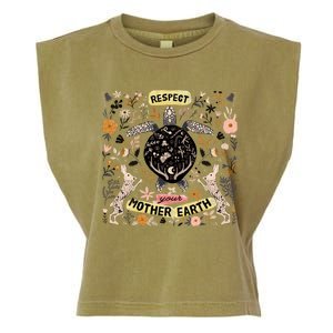 Respect Your Mother Earth Care For The Planet Earth Day Cool Gift Garment-Dyed Women's Muscle Tee