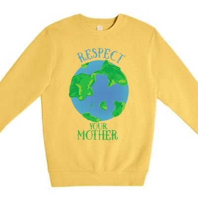 Respect Your Mother Earth Day Artistic Earth Premium Crewneck Sweatshirt