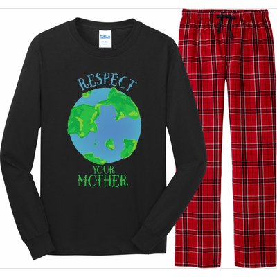 Respect Your Mother Earth Day Artistic Earth Long Sleeve Pajama Set