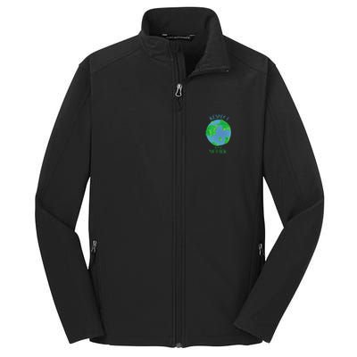 Respect Your Mother Earth Day Artistic Earth Core Soft Shell Jacket