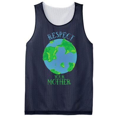 Respect Your Mother Earth Day Artistic Earth Mesh Reversible Basketball Jersey Tank