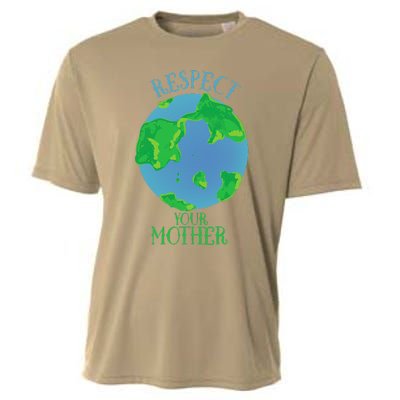 Respect Your Mother Earth Day Artistic Earth Cooling Performance Crew T-Shirt