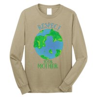 Respect Your Mother Earth Day Artistic Earth Long Sleeve Shirt