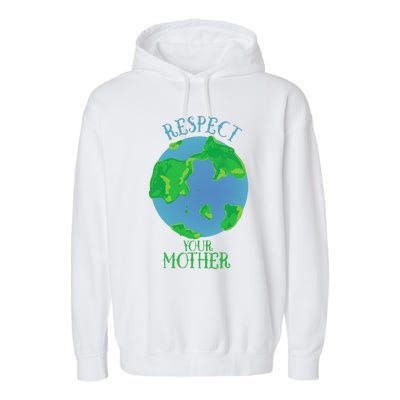 Respect Your Mother Earth Day Artistic Earth Garment-Dyed Fleece Hoodie