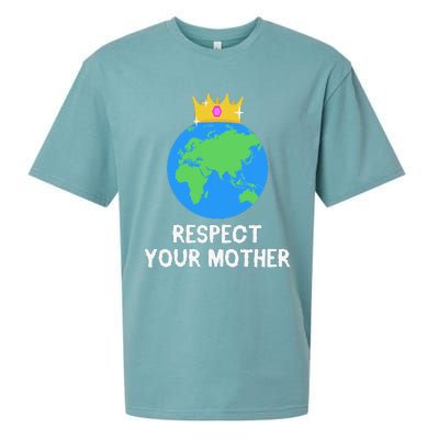 RESPECT YOUR MOTHER Earth Day Every Day Gifts 2 Sueded Cloud Jersey T-Shirt