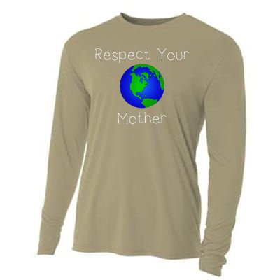 Respect Your Mother Earth Day World Environmental Cooling Performance Long Sleeve Crew