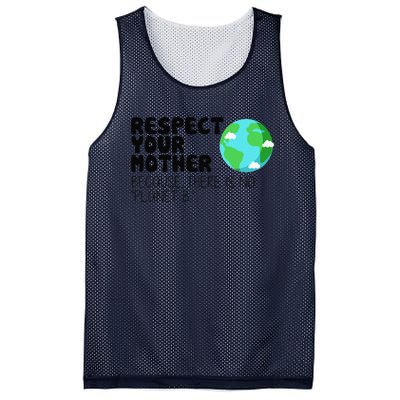 Respect Your Mother, Earth Day Mesh Reversible Basketball Jersey Tank