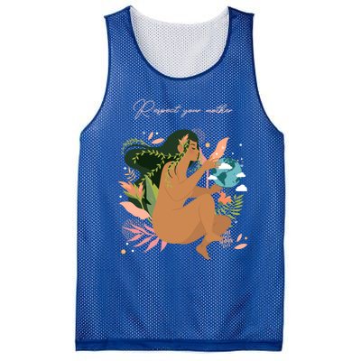 Respect Your Mother Cute Gift Earth Day Gift Gift Mesh Reversible Basketball Jersey Tank