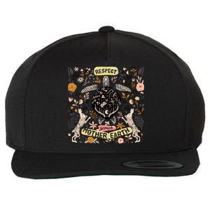 Respect Your Mother Earth Gift For Earth Day Wool Snapback Cap