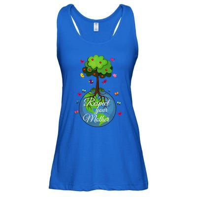 Respect Your Mother Earth Day Design Funny Gift Ladies Essential Flowy Tank