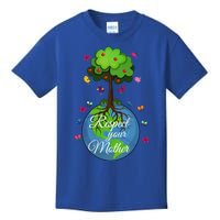 Respect Your Mother Earth Day Design Funny Gift Kids T-Shirt