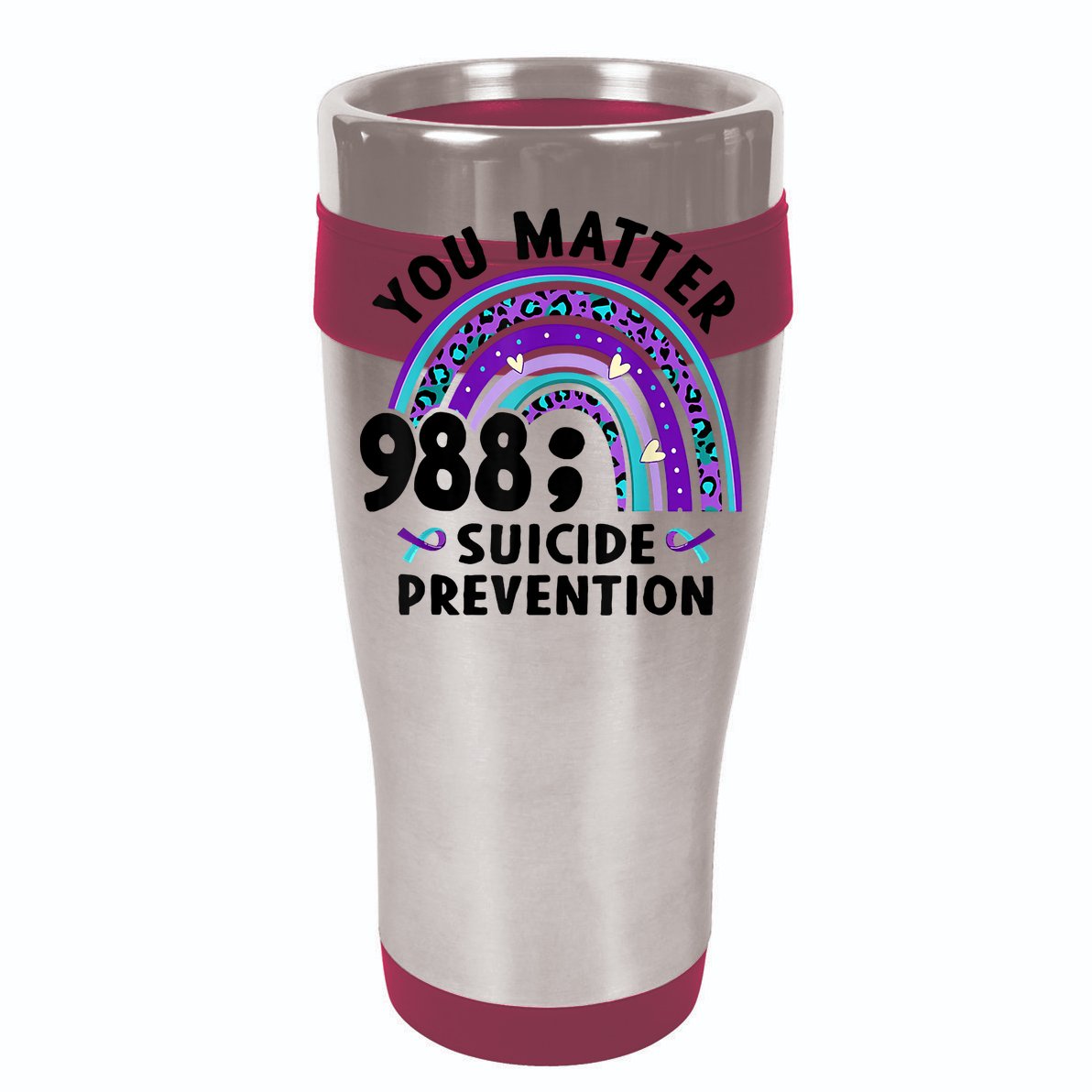 Rainbow You Matter 988 Suicide Prevention Awareness Ribbon Cooling Performance Long Sleeve Crew