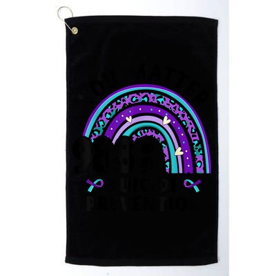 Rainbow You Matter 988 Suicide Prevention Awareness Ribbon Golf Towel