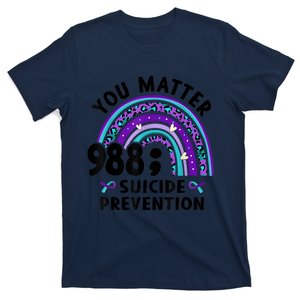 Rainbow You Matter 988 Suicide Prevention Awareness Ribbon T-Shirt