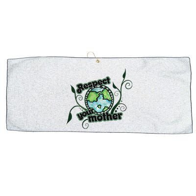 Respect Your Mother Earth Day Artwork Gift Large Microfiber Waffle Golf Towel