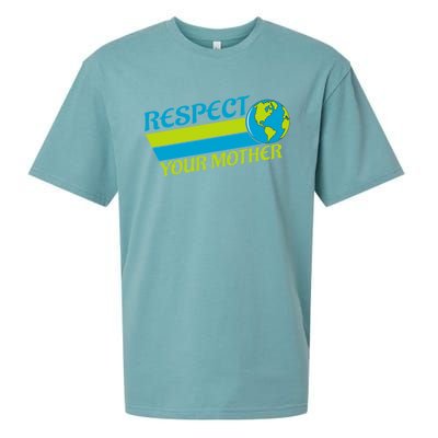 Respect Your Mother Earth Day Earth Mother Gift Sueded Cloud Jersey T-Shirt