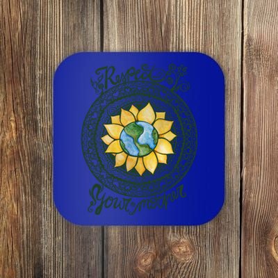 Respect Your Mother Earth Day Dala Gift Coaster