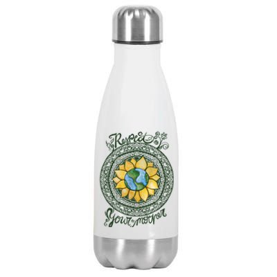 Respect Your Mother Earth Day Dala Gift Stainless Steel Insulated Water Bottle